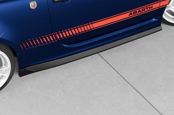 CSR Seitenschweller mit ABE für Fiat Abarth 595 SS475-S strukturiert schwarz matt (keine Lackierung erforderlich)