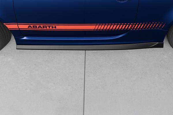 CSR Seitenschweller mit ABE für Fiat Abarth 595 SS475-S strukturiert schwarz matt (keine Lackierung erforderlich)
