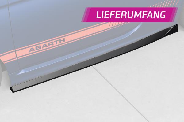 CSR Seitenschweller mit ABE für Fiat Abarth 595 SS475-S strukturiert schwarz matt (keine Lackierung erforderlich)