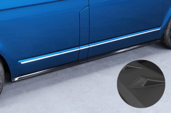 CSR Seitenschweller mit ABE für VW T5 / T6 / T6.1 Bus SS476-L Lackierung erforderlich (unlackiert roh)