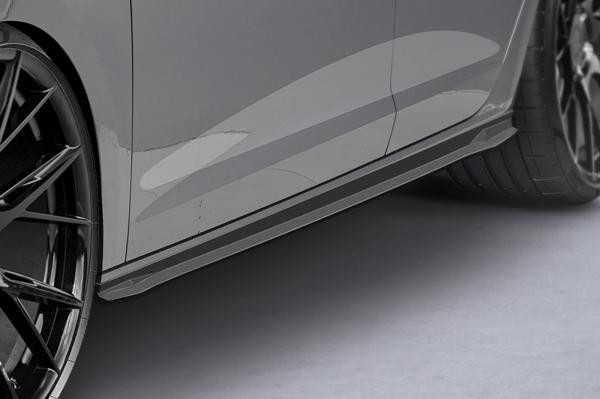 CSR Seitenschweller mit ABE für Seat Leon 3 (Typ 5F) Cupra/FR SS488-G Glossy schwarz Hochglanz (keine Lackierung erforderlich)