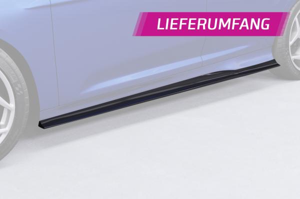 CSR Seitenschweller mit ABE für Ford Focus MK3 ST/ST-Line SS489-S strukturiert schwarz matt (keine Lackierung erforderlich)