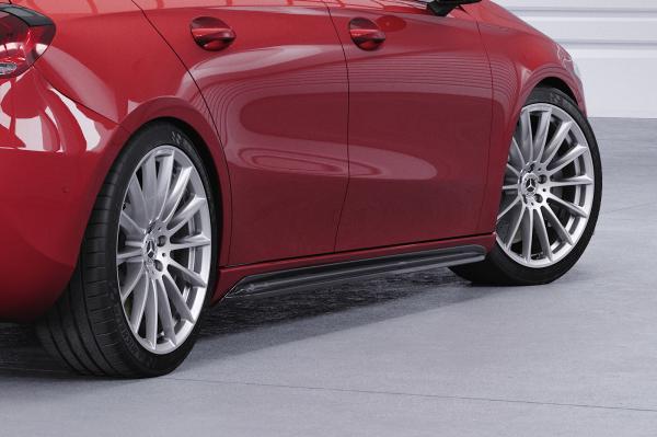 CSR Seitenschweller mit ABE für Mercedes-Benz A-Klasse (W177) SS490-S strukturiert schwarz matt (keine Lackierung erforderlich)