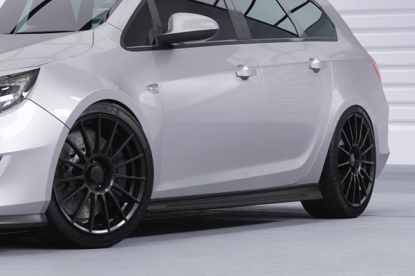 CSR Seitenschweller mit ABE für Opel Astra J Sports Tourer SS504-G Glossy schwarz Hochglanz (keine Lackierung erforderlich)