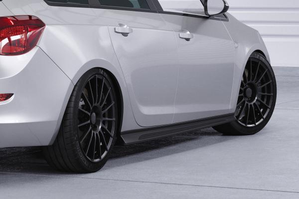 CSR Seitenschweller mit ABE für Opel Astra J Sports Tourer SS504-G Glossy schwarz Hochglanz (keine Lackierung erforderlich)