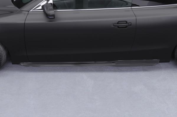 CSR Seitenschweller mit ABE für Audi A5 8T Coupe und Cabrio SS512-G Glossy schwarz Hochglanz (keine Lackierung erforderlich)