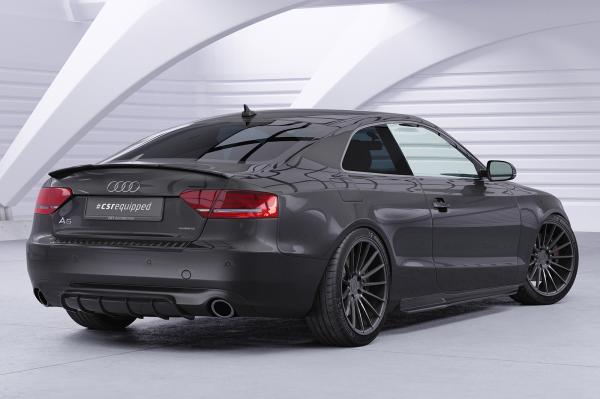 CSR Seitenschweller mit ABE für Audi A5 8T Coupe und Cabrio SS512-G Glossy schwarz Hochglanz (keine Lackierung erforderlich)