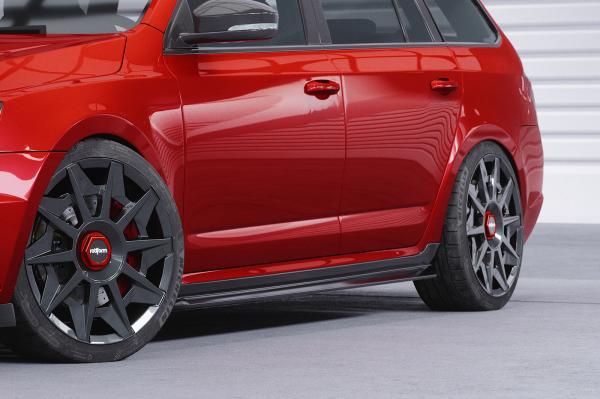 CSR Seitenschweller mit ABE für Skoda Octavia 3 Typ 5E SS523-G Glossy schwarz Hochglanz (keine Lackierung erforderlich)