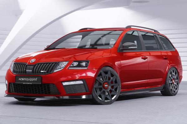 CSR Seitenschweller mit ABE für Skoda Octavia 3 Typ 5E SS523-G Glossy schwarz Hochglanz (keine Lackierung erforderlich)