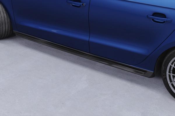 CSR Seitenschweller mit ABE für Audi A1 (8X) SS524-G Glossy schwarz Hochglanz (keine Lackierung erforderlich)