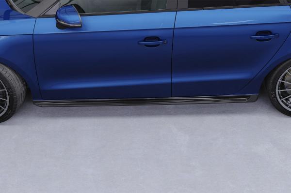 CSR Seitenschweller mit ABE für Audi A1 (8X) SS524-G Glossy schwarz Hochglanz (keine Lackierung erforderlich)