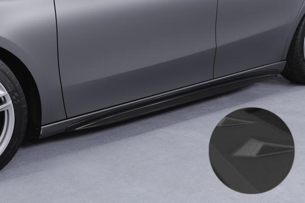 CSR Seitenschweller mit ABE für Mercedes-Benz A-Klasse (W177) SS527-S strukturiert schwarz matt (keine Lackierung erforderlich)