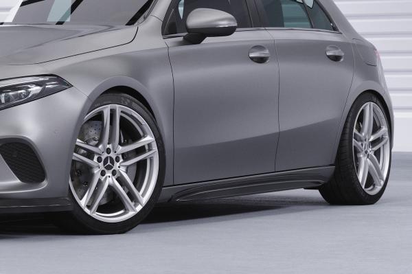CSR Seitenschweller mit ABE für Mercedes-Benz A-Klasse (W177) SS527-G Glossy schwarz Hochglanz (keine Lackierung erforderlich)