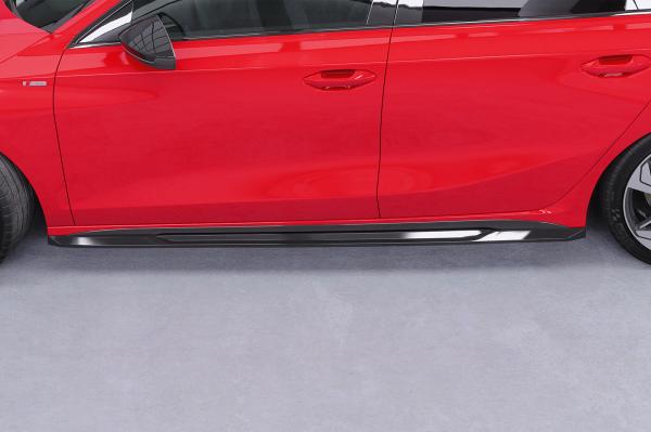 CSR Seitenschweller mit ABE für Audi A3 S-Line / S3 (8Y) SS532-G Glossy schwarz Hochglanz (keine Lackierung erforderlich)