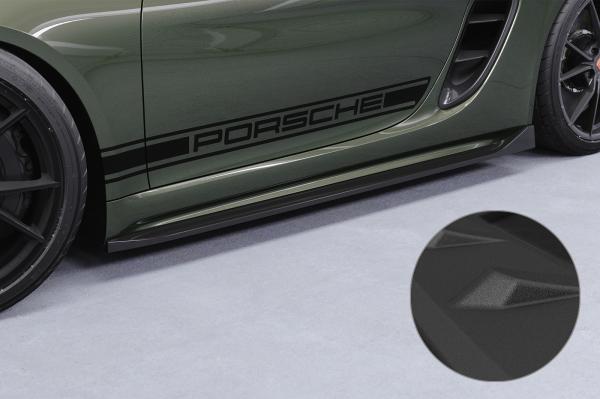 CSR Seitenschweller mit ABE für Porsche 718 Boxster / Cayman (Typ 982) SS533-S strukturiert schwarz matt (keine Lackierung erforderlich)