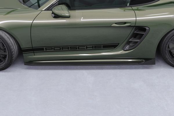 CSR Seitenschweller mit ABE für Porsche 718 Boxster / Cayman (Typ 982) SS533-S strukturiert schwarz matt (keine Lackierung erforderlich)