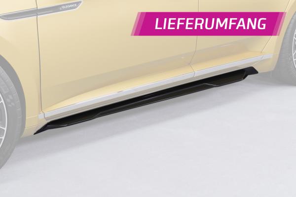 CSR Seitenschweller mit ABE für VW Arteon (Typ 3H) SS535-G Glossy schwarz Hochglanz (keine Lackierung erforderlich)
