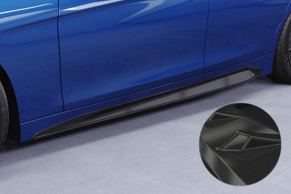 CSR Seitenschweller mit ABE für BMW 3er F30 / F31 SS537-C Carbon Look Hochglanz (keine Lackierung erforderlich)