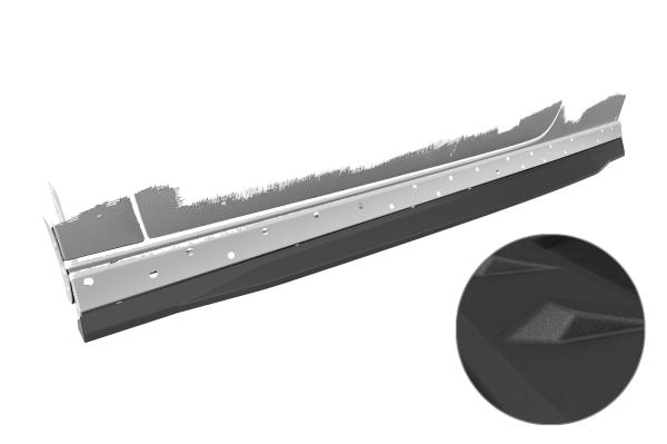 CSR Seitenschweller mit ABE für Audi A3 8V Cabrio S-Line SS539-S strukturiert schwarz matt (keine Lackierung erforderlich)