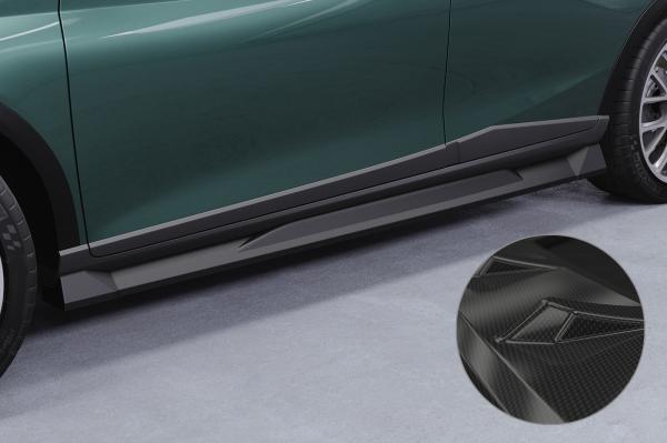 CSR Seitenschweller mit ABE für Hyundai Bayon SS540-C Carbon Look Hochglanz (keine Lackierung erforderlich)
