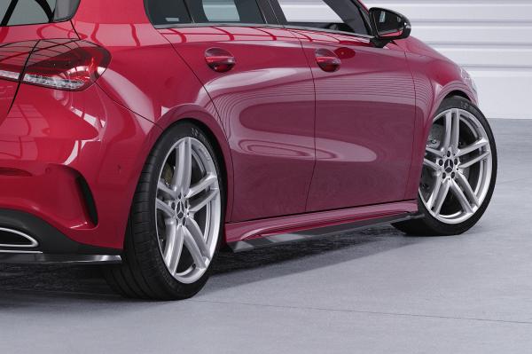 CSR Seitenschweller mit ABE für Mercedes-Benz A-Klasse (W177) AMG/AMG-Line SS547-G Glossy schwarz Hochglanz (keine Lackierung erforderlich)