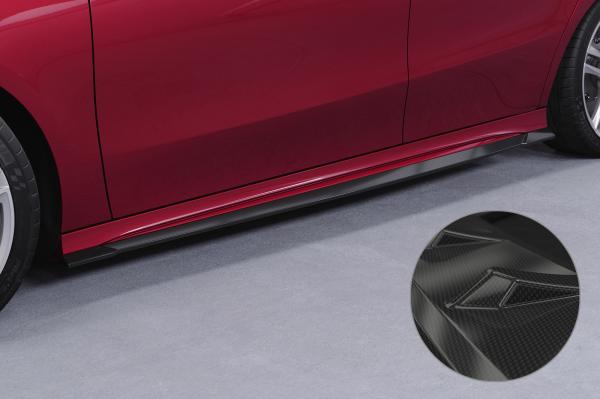 CSR Seitenschweller mit ABE für Mercedes-Benz A-Klasse (W177) AMG/AMG-Line SS547-C Carbon Look Hochglanz (keine Lackierung erforderlich)