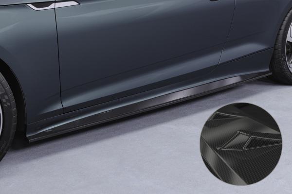 CSR Seitenschweller mit ABE für Audi A5 (F5) Coupe / Cabrio SS548-C Carbon Look Hochglanz (keine Lackierung erforderlich)