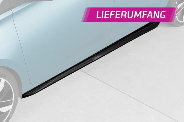 CSR Seitenschweller mit ABE für Renault Zoe SS561-G Glossy schwarz Hochglanz (keine Lackierung erforderlich)