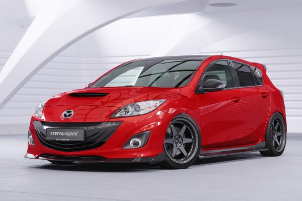 CSR Seitenschweller mit ABE für Mazda 3 (Typ BL) MPS SS563-S strukturiert schwarz matt (keine Lackierung erforderlich)