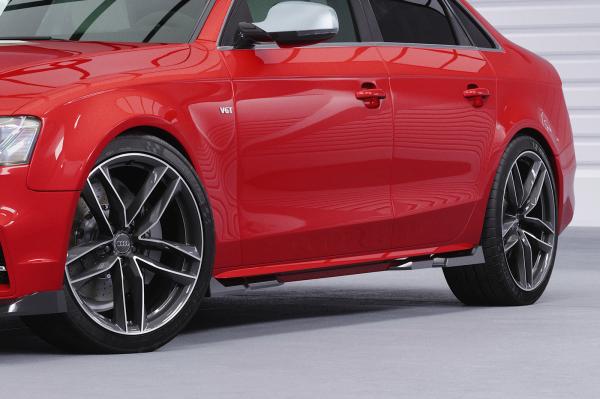 CSR Seitenschweller mit ABE für Audi A4 / S4 B8 (Typ 8K) SS571-S strukturiert schwarz matt (keine Lackierung erforderlich)