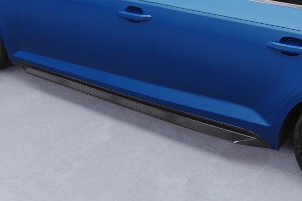 CSR Seitenschweller mit ABE für Audi A4 B9 (Typ 8W) SS572-C Carbon Look Hochglanz (keine Lackierung erforderlich)
