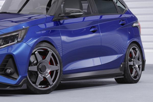 CSR Seitenschweller mit ABE für Hyundai I20 (BC3) N-Line SS574-C Carbon Look Hochglanz (keine Lackierung erforderlich)