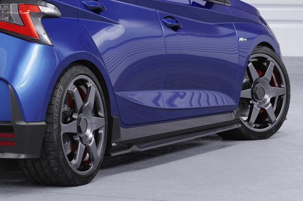 CSR Seitenschweller mit ABE für Hyundai I20 (BC3) N-Line SS574-C Carbon Look Hochglanz (keine Lackierung erforderlich)