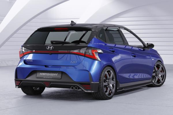 CSR Seitenschweller mit ABE für Hyundai I20 (BC3) N-Line SS574-C Carbon Look Hochglanz (keine Lackierung erforderlich)