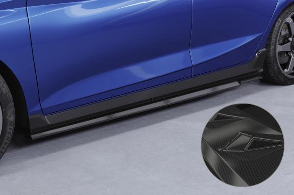 CSR Seitenschweller mit ABE für Hyundai I20 (BC3) N-Line SS574-C Carbon Look Hochglanz (keine Lackierung erforderlich)
