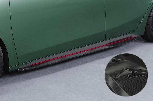 CSR Seitenschweller mit ABE für Kia Pro Ceed (CD) GT SS575-C Carbon Look Hochglanz (keine Lackierung erforderlich)