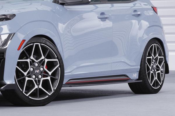 CSR Seitenschweller mit ABE für Hyundai Kona (1.Gen) N/N-Line SS577-S strukturiert schwarz matt (keine Lackierung erforderlich)