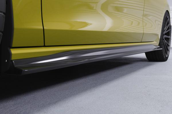 CSR Seitenschweller mit ABE für VW Golf 8 GTI, GTD, GTE, R-Line SS585-S Strukturiert schwarz matt (keine Lackierung erforderlich)