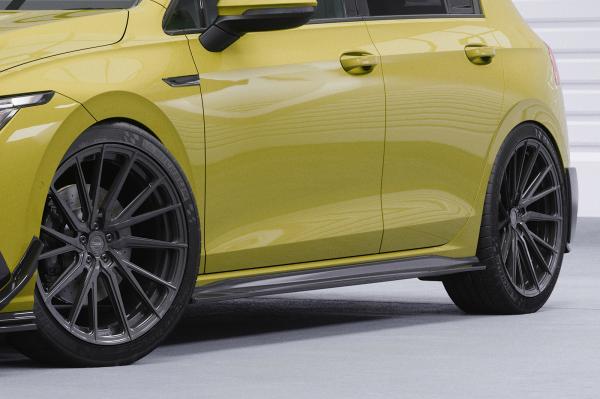 CSR Seitenschweller mit ABE für VW Golf 8 GTI, GTD, GTE, R-Line SS585-S Strukturiert schwarz matt (keine Lackierung erforderlich)