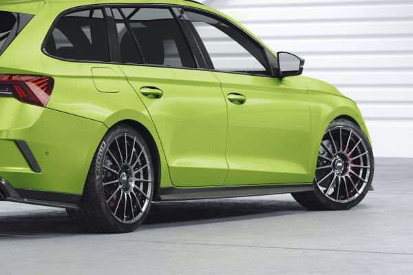 CSR Seitenschweller mit ABE für Skoda Octavia 4 SS587-G Glossy schwarz Hochglanz (keine Lackierung erforderlich)