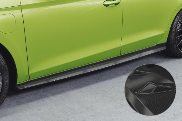 CSR Seitenschweller mit ABE für Skoda Octavia 4 SS587-C Carbon Look Hochglanz (keine Lackierung erforderlich)