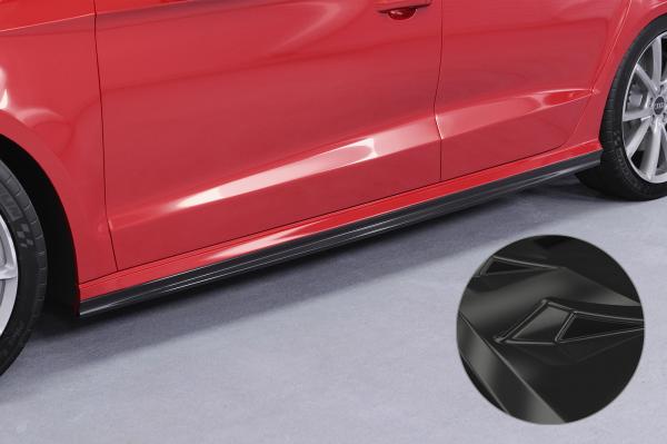 CSR Seitenschweller mit ABE für Audi A3 8V SS590-G Glossy schwarz Hochglanz (keine Lackierung erforderlich)