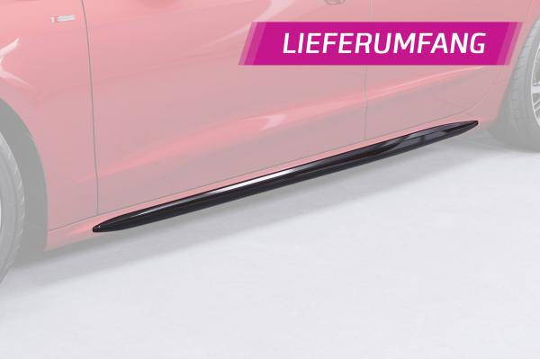 CSR Seitenschweller mit ABE für Audi A7 C8 S-Line / S7 C8 (Typ 4K/F2) SS591-C Carbon Look Hochglanz (keine Lackierung erforderlich)