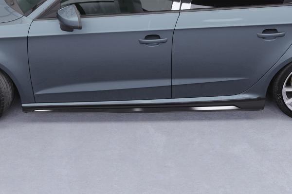 CSR Seitenschweller mit ABE für Audi A3 8V Sportback (kein S / S-Line) SS593-S strukturiert schwarz matt (keine Lackierung erforderlich)