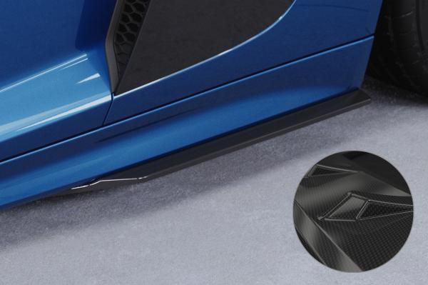 CSR Seitenschweller mit ABE für Audi R8 (Typ 4S) SS600-C Carbon Look Hochglanz (keine Lackierung erforderlich)