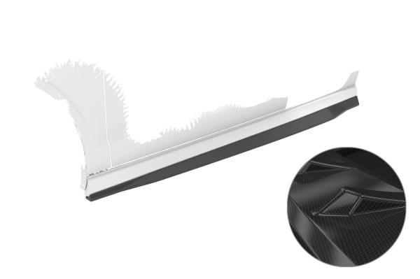 CSR Seitenschweller mit ABE für Audi A3 S-Line / S3 8V SS604-C Carbon Look Hochglanz (keine Lackierung erforderlich)