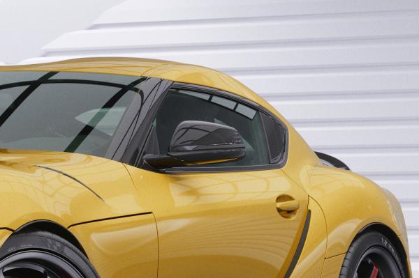 CSR Seitenscheibenblenden mit ABE für Toyota GR Supra (A90) SSB001-S strukturiert schwarz matt (keine Lackierung erforderlich)