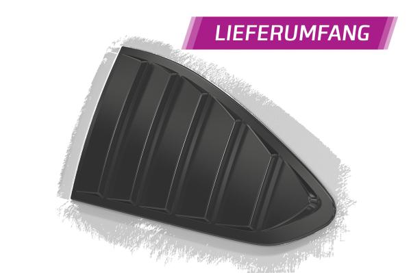 CSR Seitenscheibenblenden mit ABE für Ford Focus MK2 3-Türer SSB002-L Lackierung erforderlich (unlackiert roh)