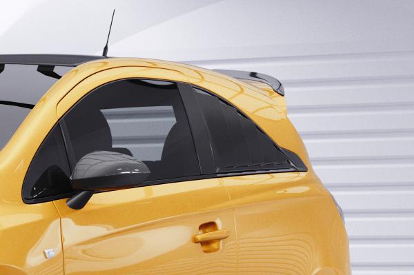 CSR Seitenscheibenblenden mit ABE für Opel Corsa E 3-Türer SSB007-C Carbon Look Hochglanz (keine Lackierung erforderlich)