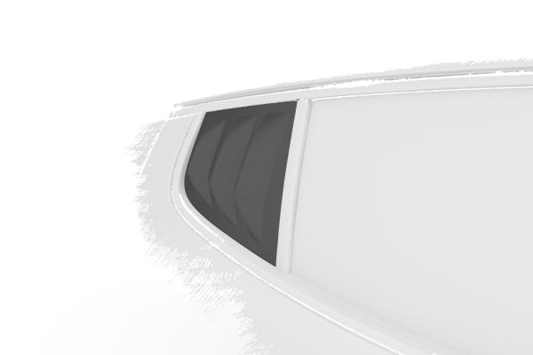 CSR Seitenscheibenblenden mit ABE für Kia Stinger GT SSB008-G Glossy schwarz Hochglanz (keine Lackierung erforderlich)